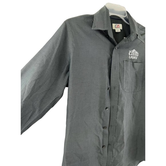 Unisex Coors Light Gift Uniform Polo Shirt Top Embroidered Small Charcoal Collar - Picture 5 of 6